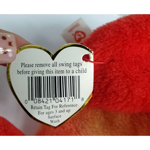 Ty Beanie Babies Doodle Rooster 7" Plush Toy 1996 Rare Collectible Style 4171 - Picture 9 of 9